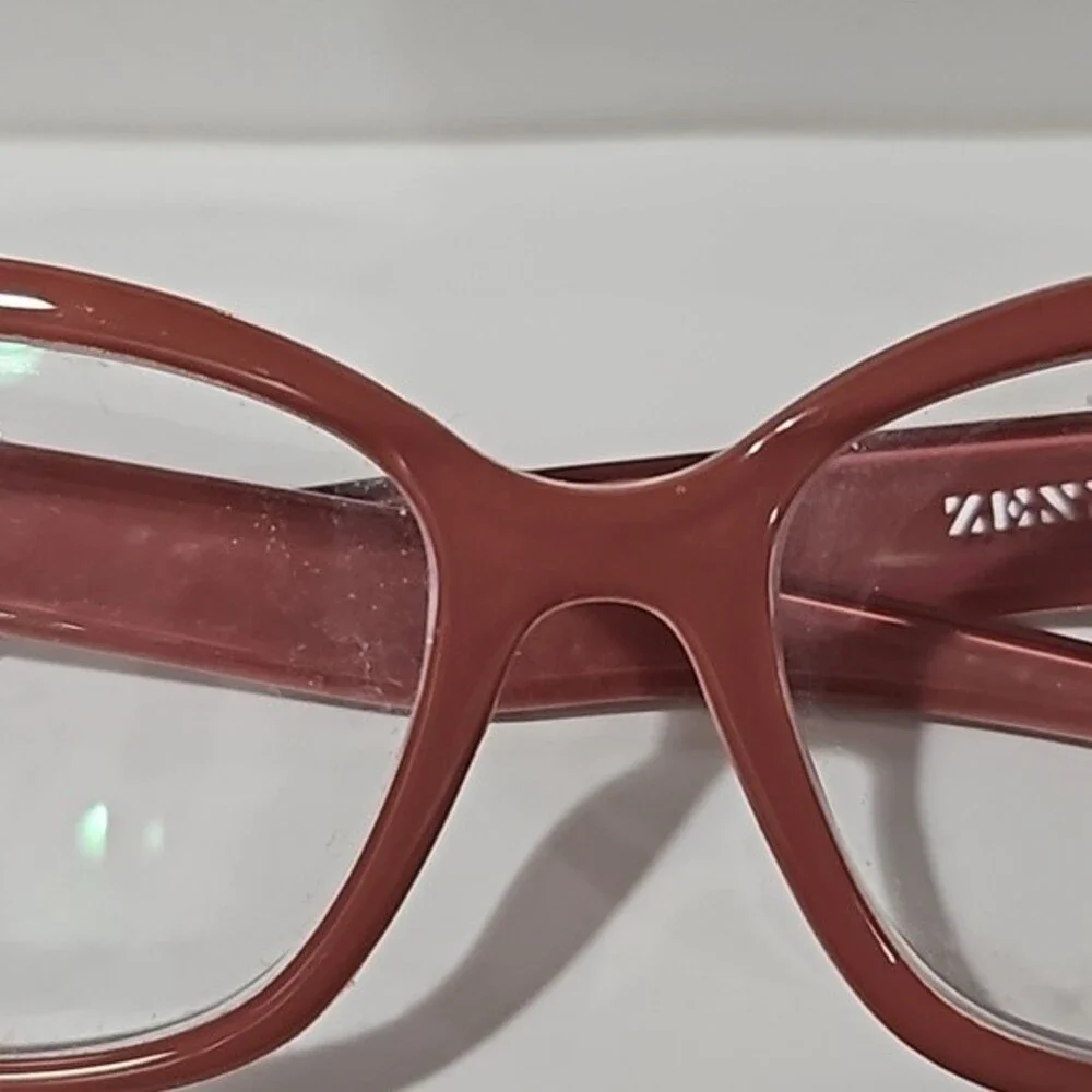 Zenni Women's Taupe Rosegold Plastic Full Rim Lightweight Prescription Glasses